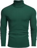 Men's Ribbed Turtleneck Sweater Pullover - Soft, Warm Fit