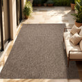 Flatweave Outdoor Rug for Patio or Balcony in Mottled Brown