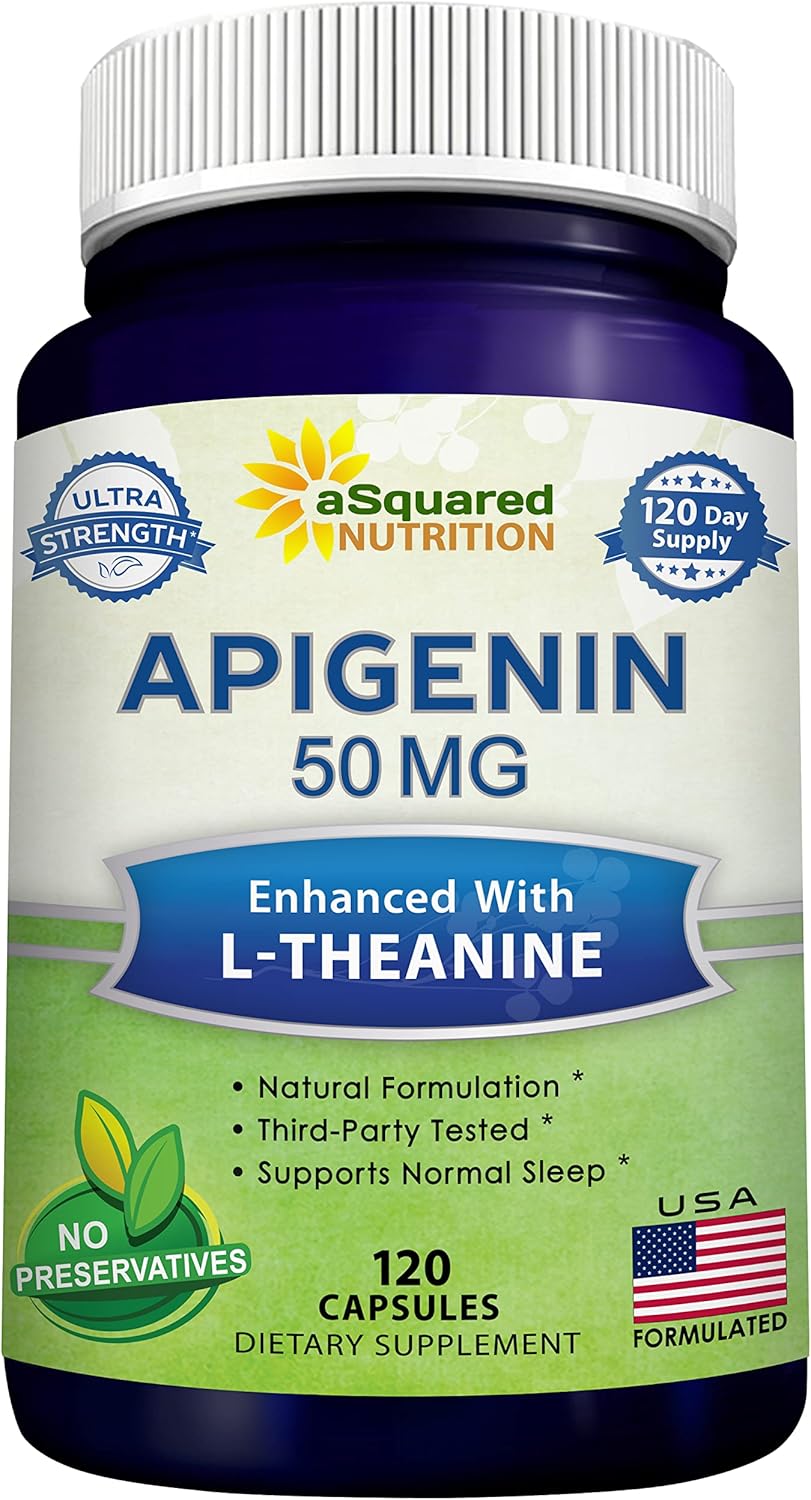 Apigenin Supplement with L-Theanine for Sleep and Relaxation