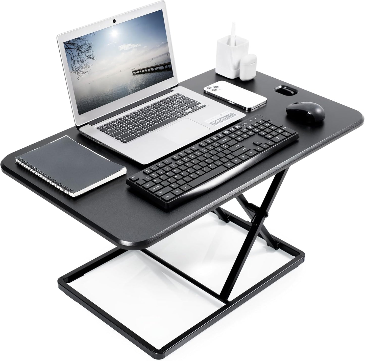 VIVO 32 Compact Sit Stand Desk Riser