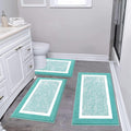 Pauwer 3-Piece Bathroom Shower Rug Set for Ultimate Comfort
