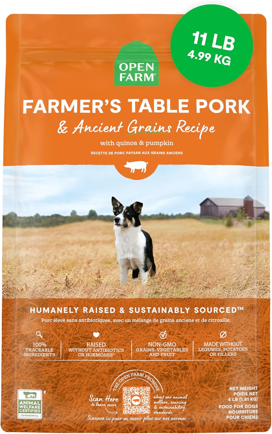 Open Farm Ancient Grains Dry Dog Food for Healthy Nutrition
