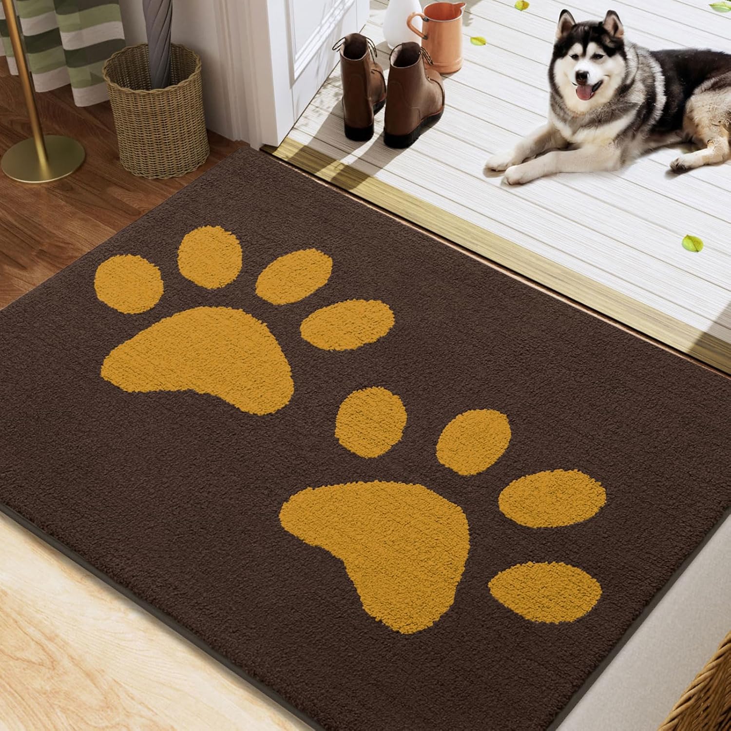 Buganda Dog Door Mat for Muddy Paws - Absorbent & Non-Slip