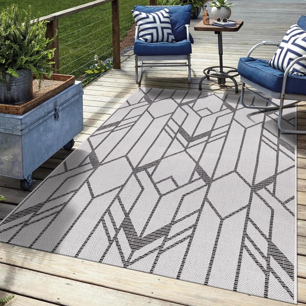 Keen Home Design Terrace Outdoor Area Rug - 6x9 Washable Rug