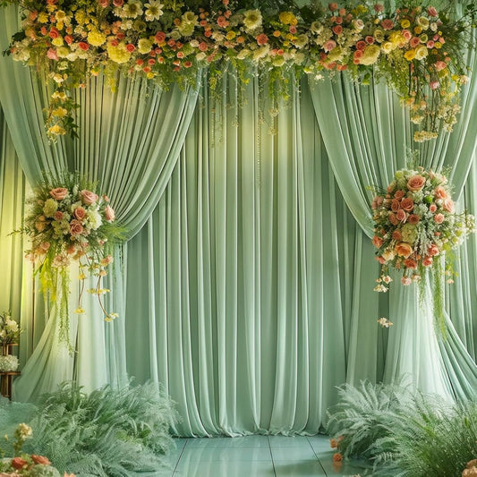 20ft x 10ft Wrinkle Free Sage Green Backdrop by Tao-Ge