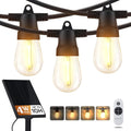 Solar String Lights 48Ft Remote Control Outdoor Lights - Bright Soft