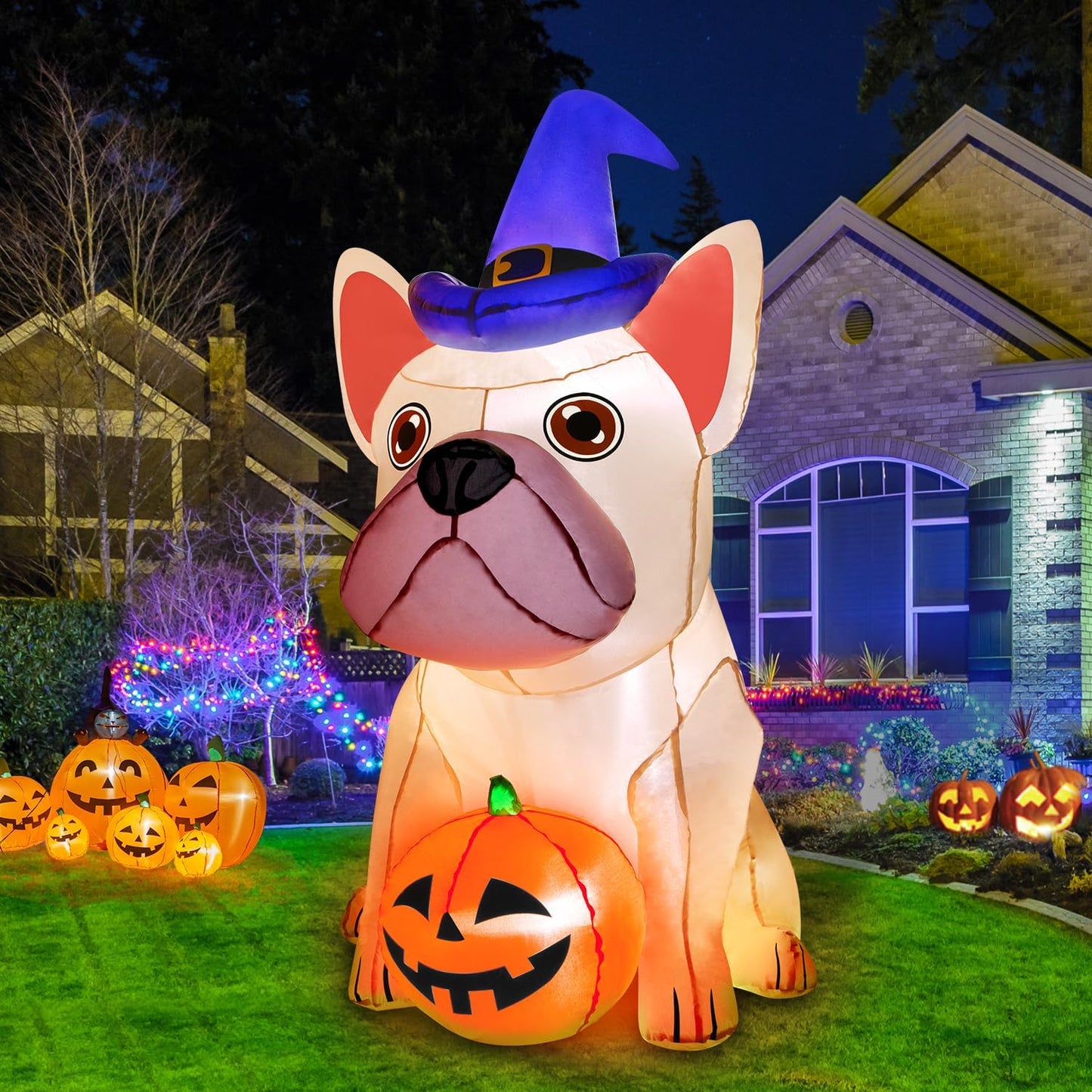 5Ft Halloween Inflatables with Bright LEDs for Outdoor Fun