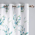 Floral Curtains for Living Room 52x95, Light Filtering Privacy Drapes