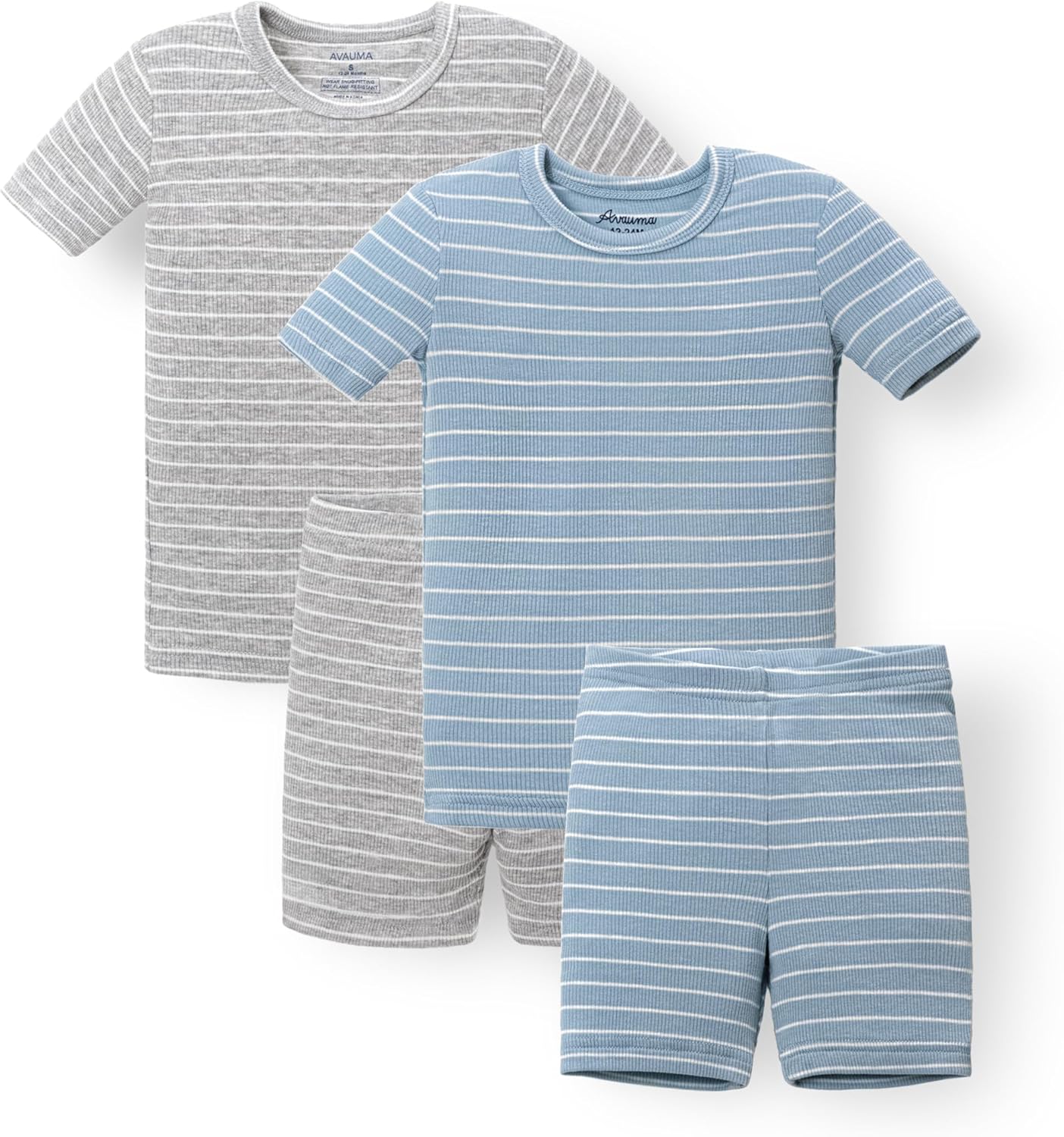 AVAUMA Stripe Pattern Baby Pajama Set for Comfortable Sleep