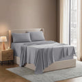 California King Grey Sheet Set - 1800 Ultra-Soft Microfiber - 4 Piece