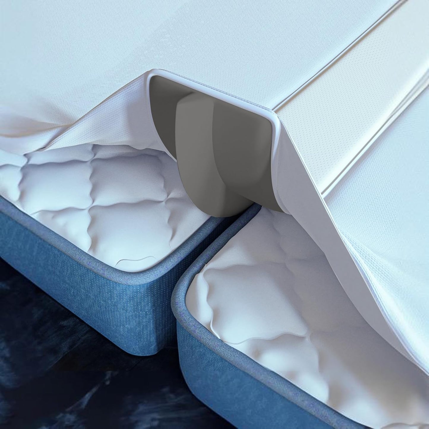 2-in-1 Bed Bridge Twin to King with Attached Sheet for Comfort