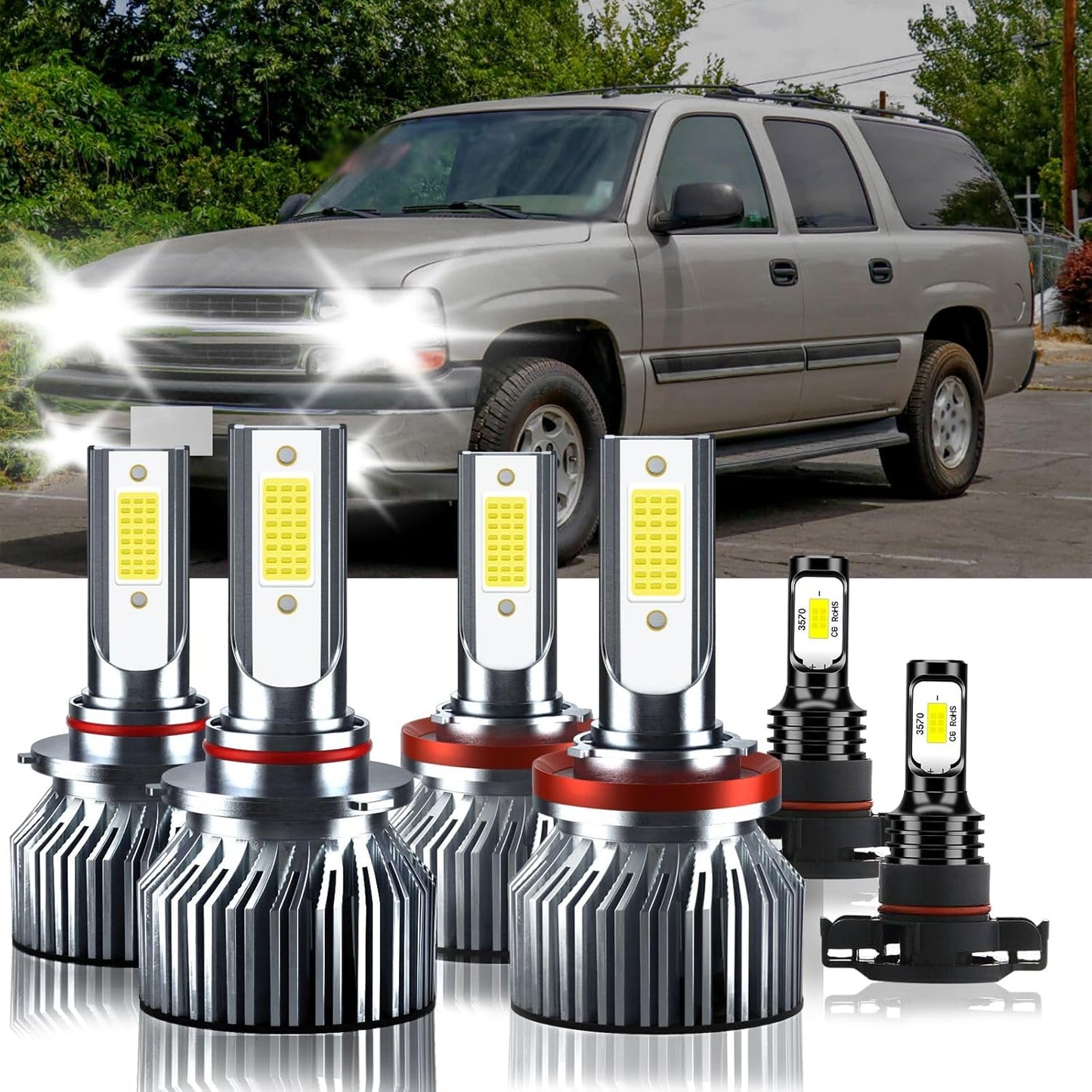 High Brightness 9005 H11 5202 Fog Light Bulbs for Chevrolet