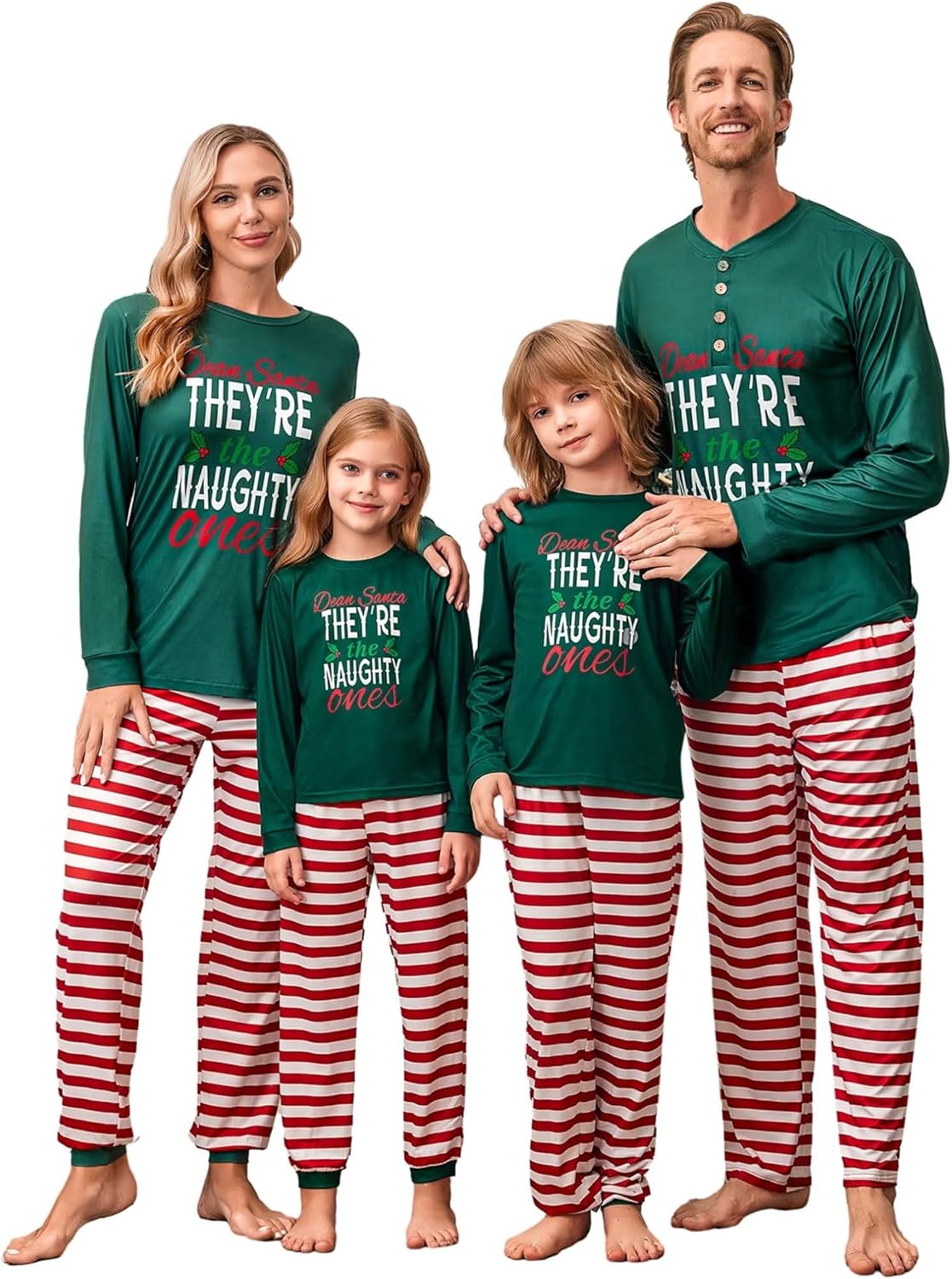 Ekouaer Family Christmas Pajamas Matching Sets for All