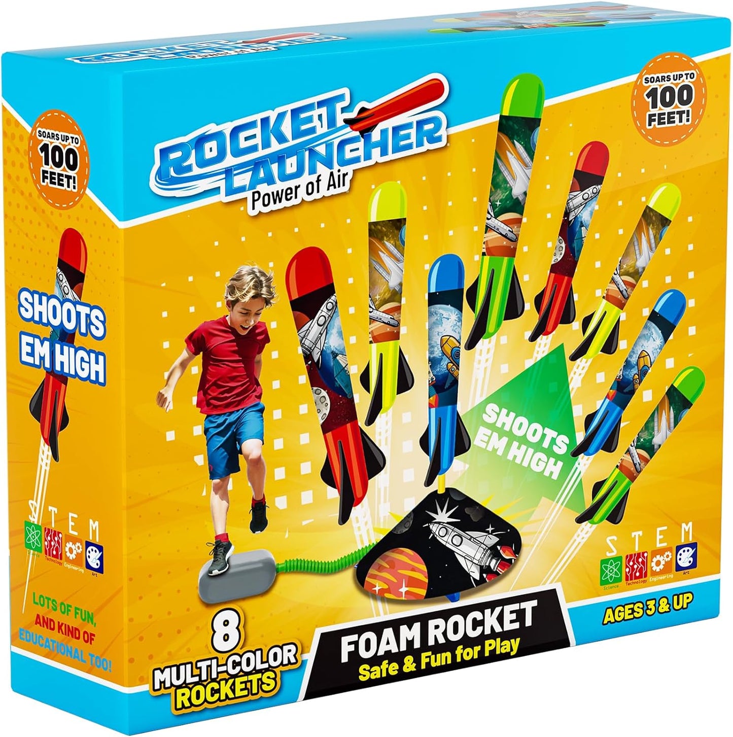 Otoseth Kids Rocket Launcher - Launch up to 100 Ft!