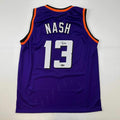 Facsimile Autographed Steve Nash Phoenix Purple Reprint Jersey Men's