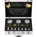 Hydraulic Pressure Test Kit 250/400/600bar - 3 Gauges, 9 Couplings