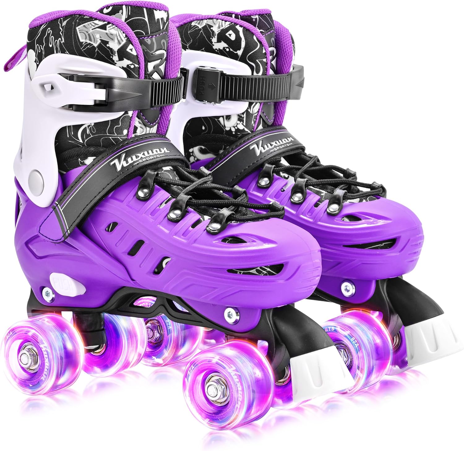Kuxuan Skates Roller Skates for Kids with Light Up Wheels
