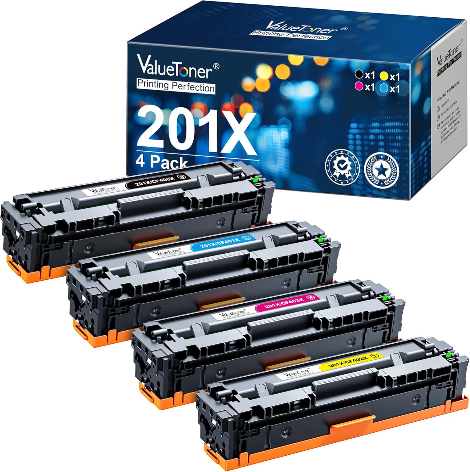 Valuetoner High Yield Toner Set for HP Color Laserjet - Reliable Printing