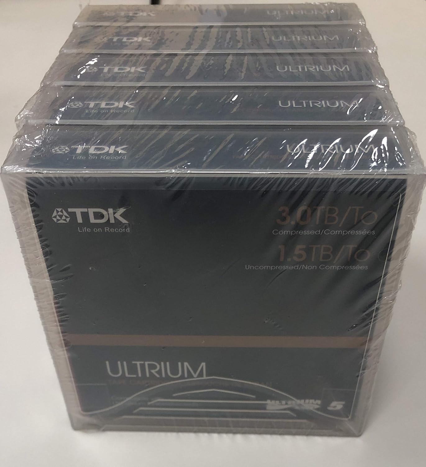 TDK LTO5 Ultrium 1.5TB/3TB Tape Storage - 5 Pack for Backup