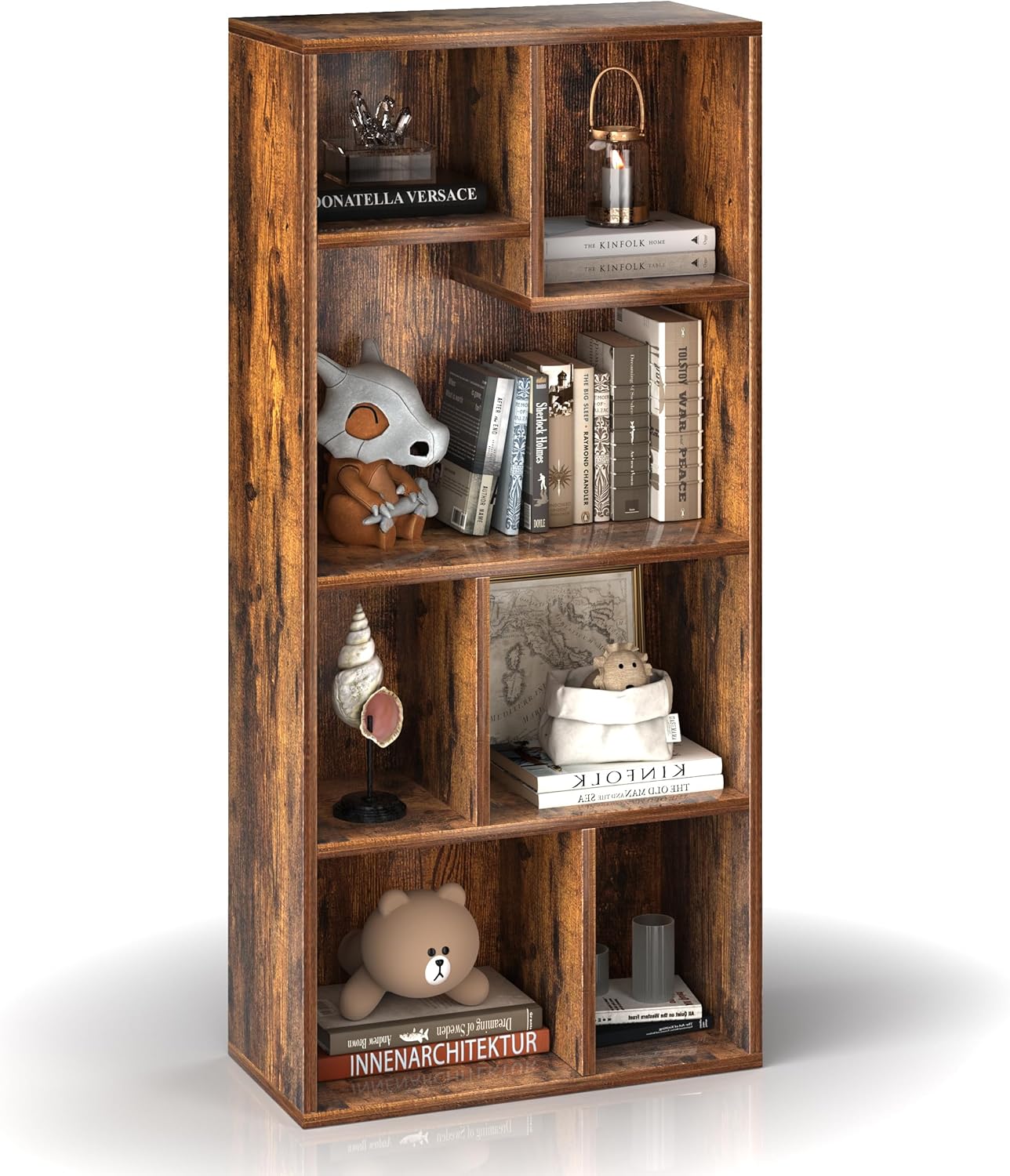 VECELO 4-Tier Modern Bookcase for Stylish Home Storage