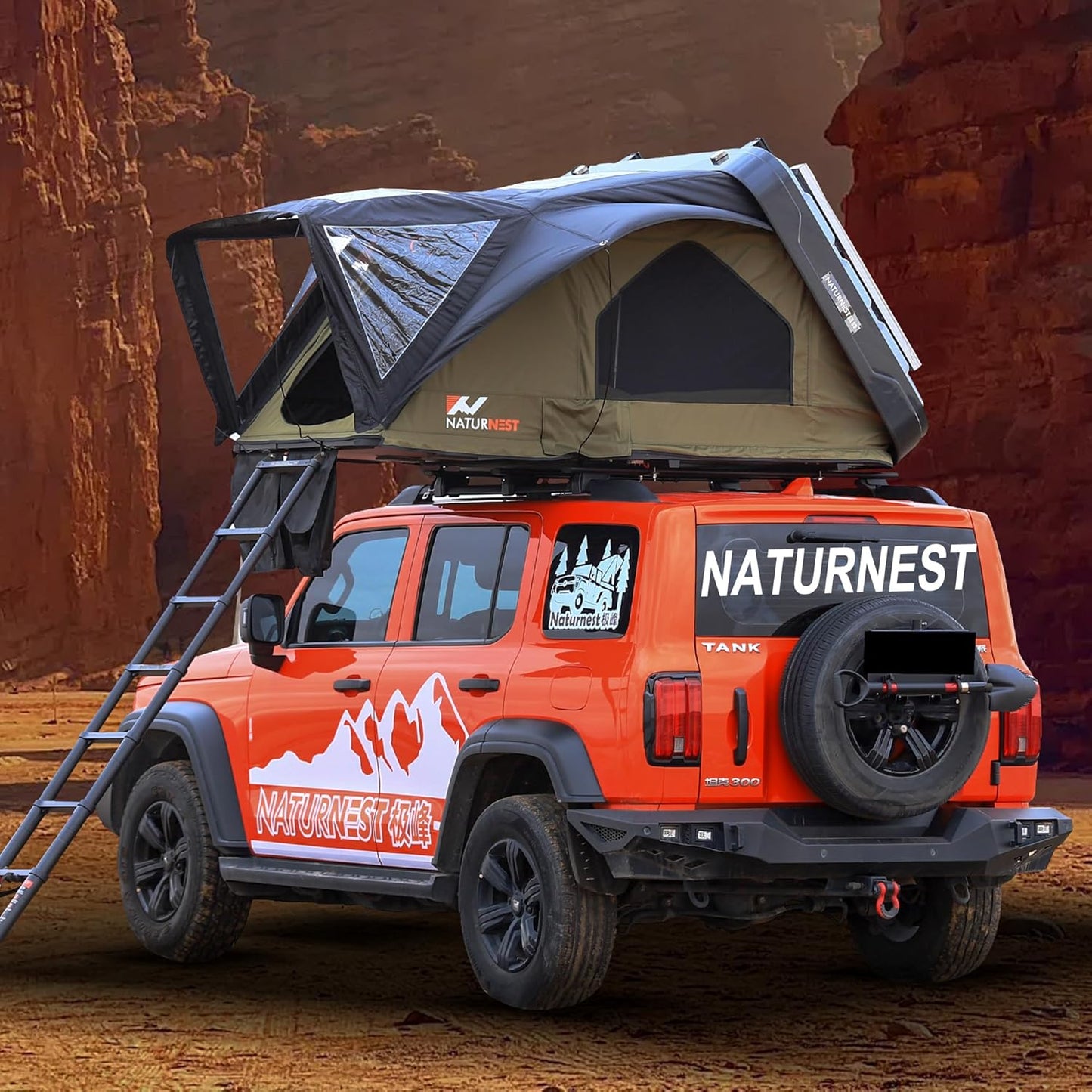 Ultimate Rooftop Tent: Easy Setup, 4 Season, for 2-3 Person Camping - Sirius 1 Plus
