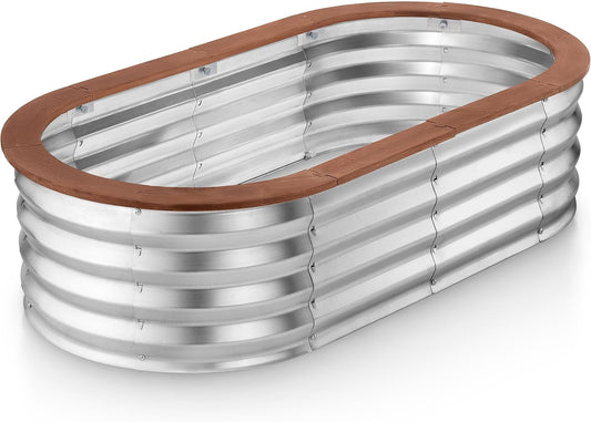 Galvanized Raised Garden Beds Outdoor for Vegetables and Flowers
