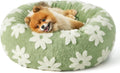 Small Dog and Cat Bed Round Calming Donut Bed - Plush Comfort
