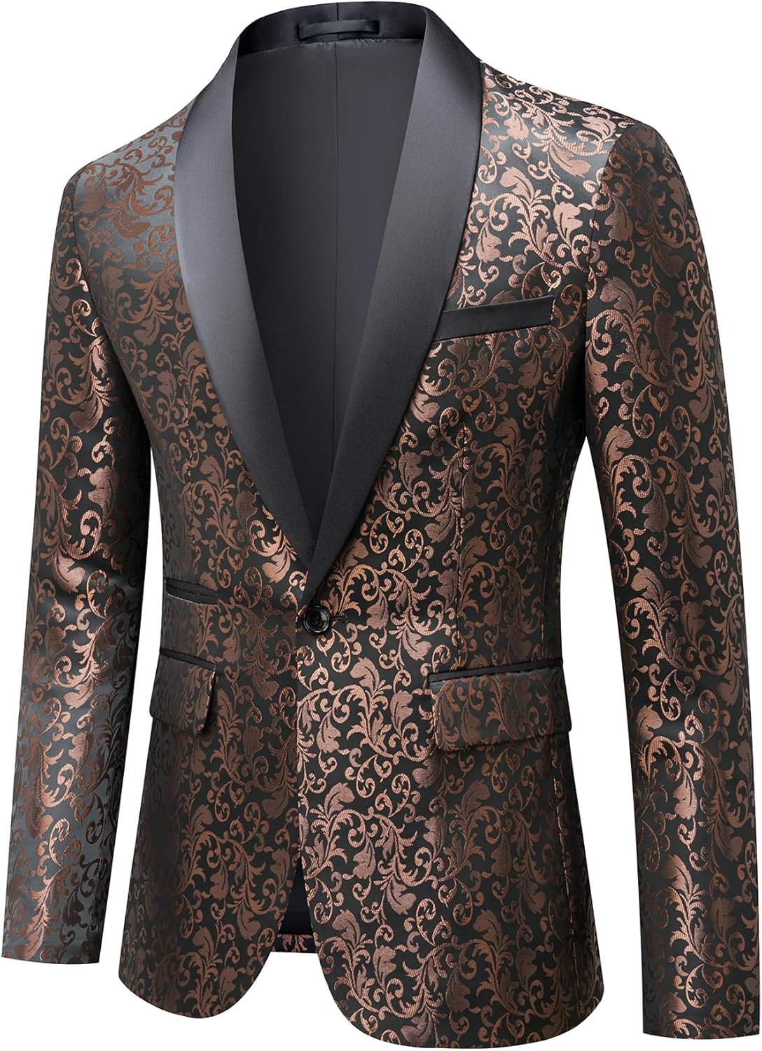 Mens 2 Piece Floral Tuxedo Jacket for Weddings and Events