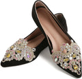 Flats for Women Bling Rhinestone Pointed Flat Shoes - Comfortable you