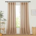 Light Reducing Linen Sheer Curtain Panel 52 by 108 in - Semi