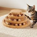 Cat Track Toy with Bell - 4 Layer 9.9 in Bamboo Ball Tower