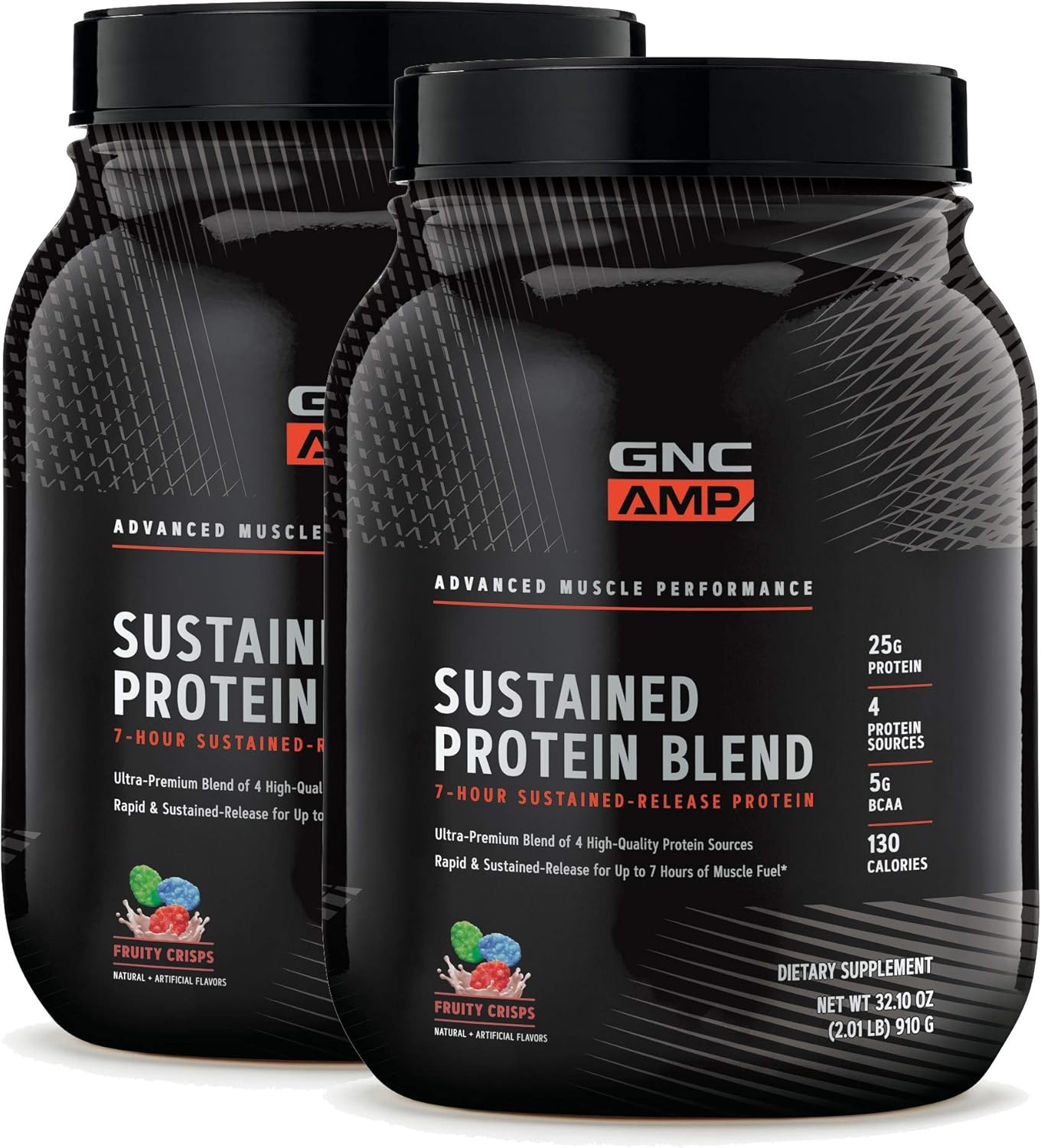 GNC AMP Sustained Protein Blend - Fruity Crisps for Muscle Fuel