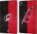 NHL Half Distressed Carolina Hurricanes Leather Wallet Case for iPad