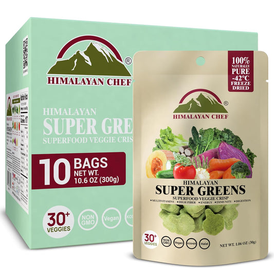 Himalayan Chef Super Greens Veggie Crisp Snack Pack for Health
