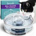Brook Glass Pet Fountain for Cats and Small Dogs - 90oz