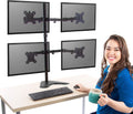 Stand Steady 4-Monitor Mount - Height-Adjustable Free Standing Monitor