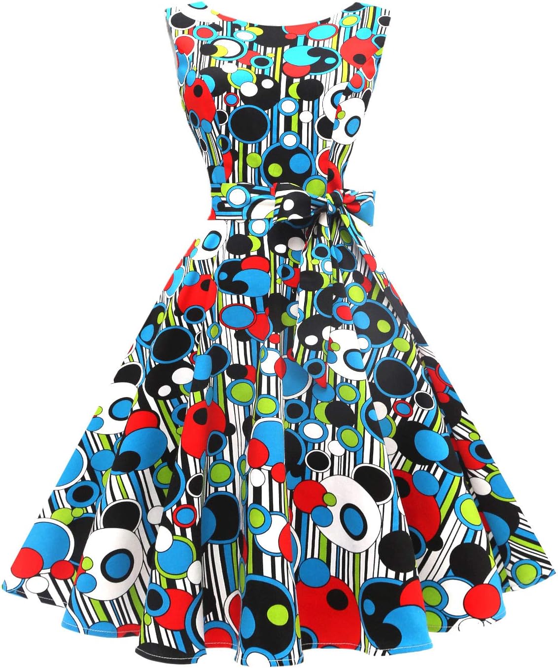 Vintage 1950s Cocktail Dress for Women - Sleeveless Boatneck Style