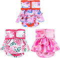Washable Dog Diapers Female Small - Reusable 3-Pack for Heat