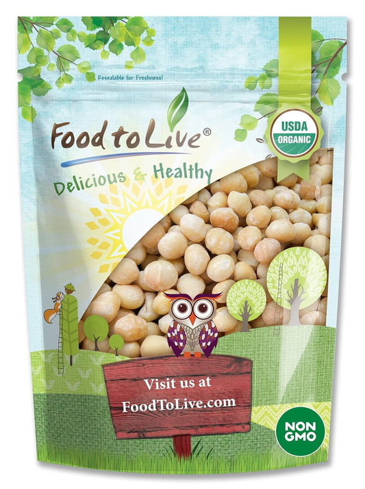 Organic Whole Macadamia Nuts - Raw, Unsalted, Keto Snack Delight