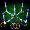Outdoor Ring Toss Game 15in LED Toss Set - Rechargeable Night Play