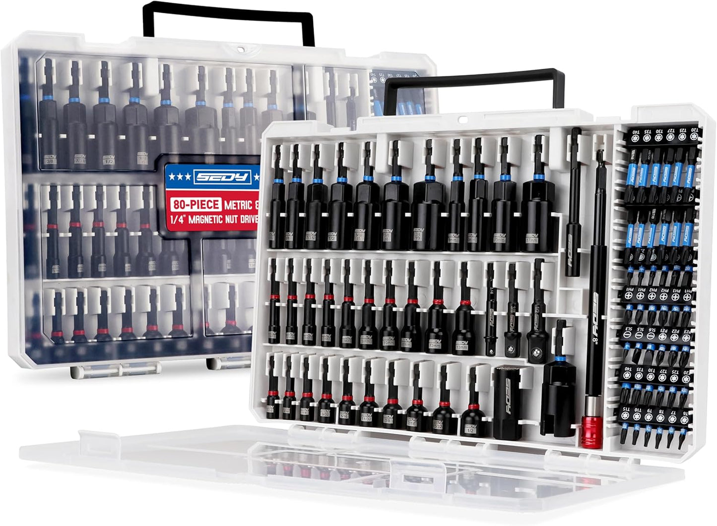 80-Piece Premium Magnetic Impact Nut Driver Set for Every Task
