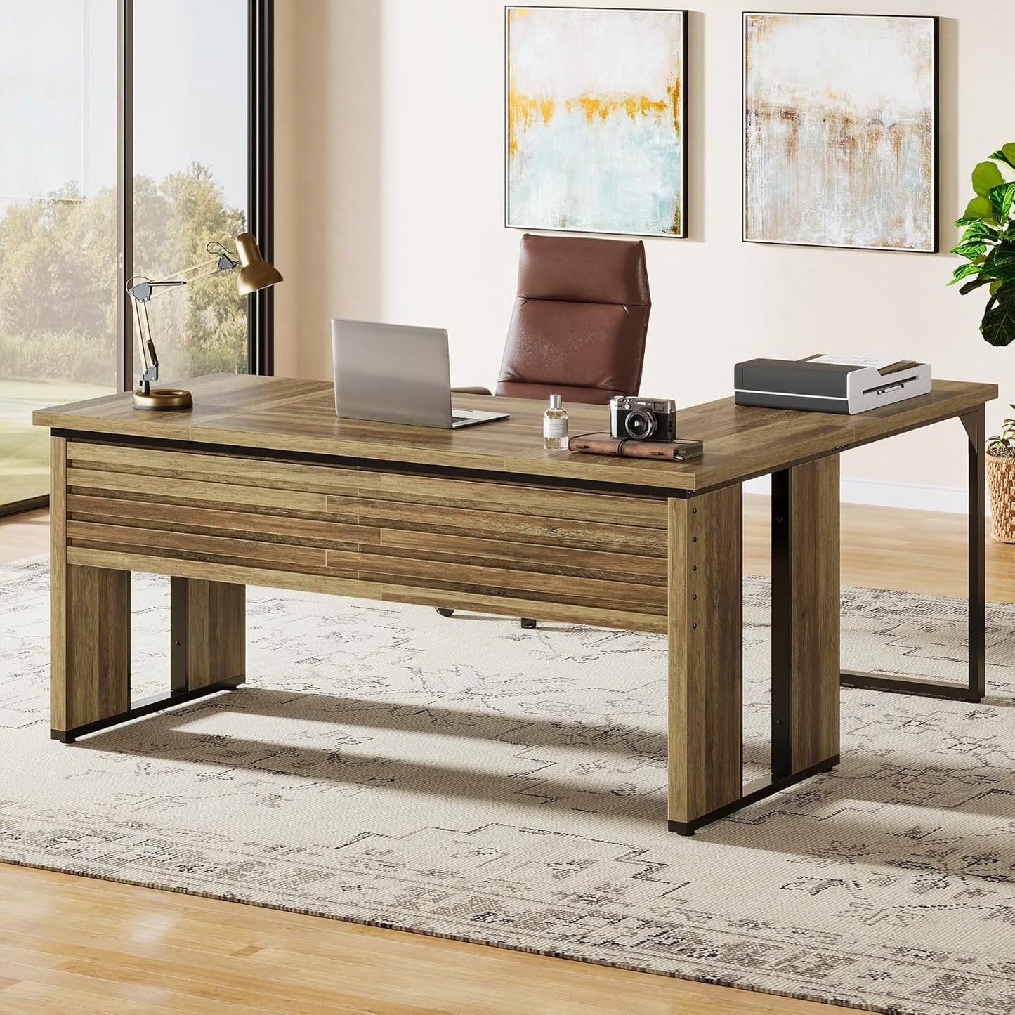Tribesigns L-Shaped 63 Executive Desk