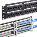 Cat6 48-Port Patch Panel - 10Gbps Rack or Wall Mount