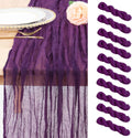 Cheese Cloth Table Runner 10 Pack Purple 10FT - Versatile Event Decor