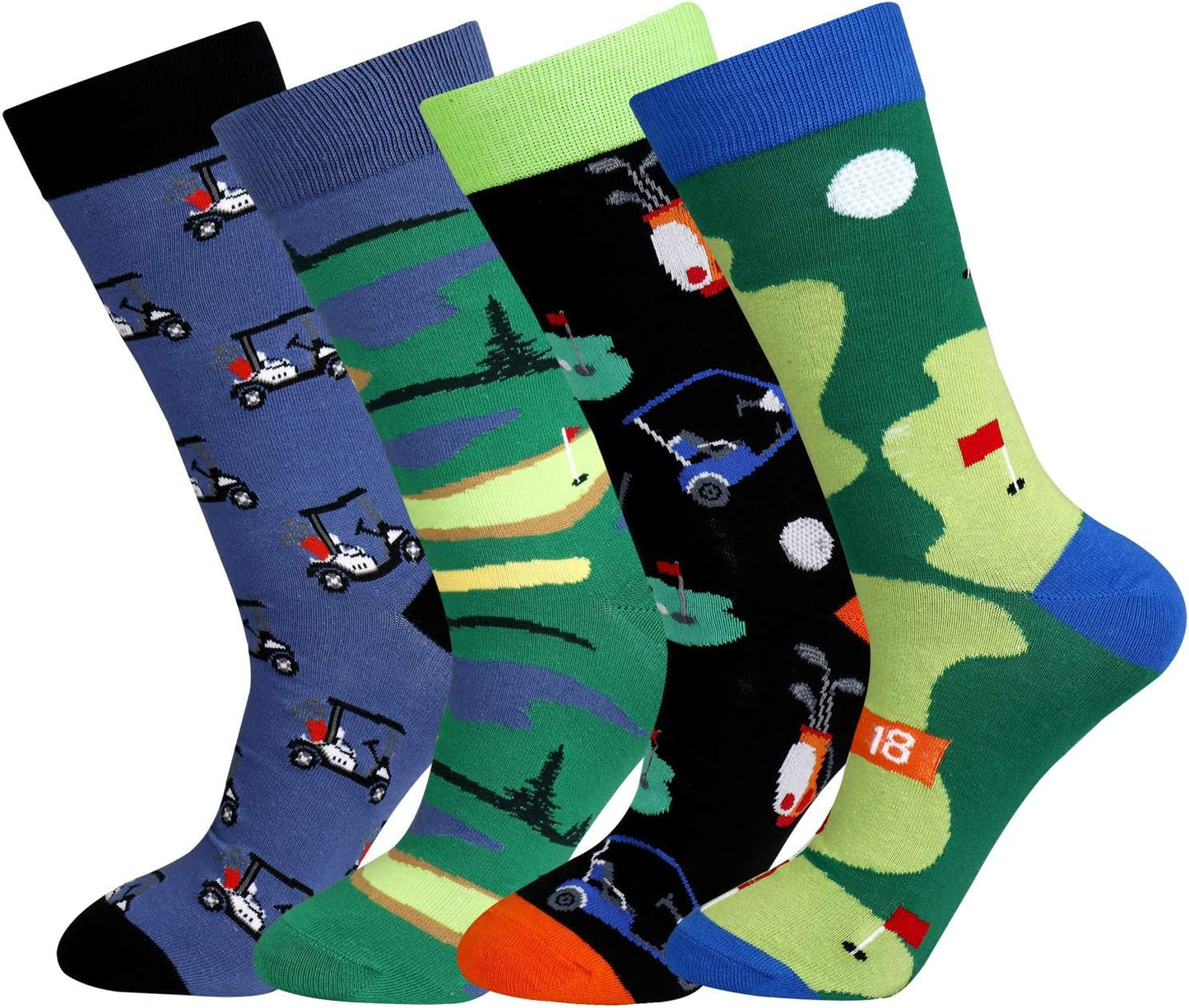 Colorful & Fun Patterned Men's Crew Socks 7-13