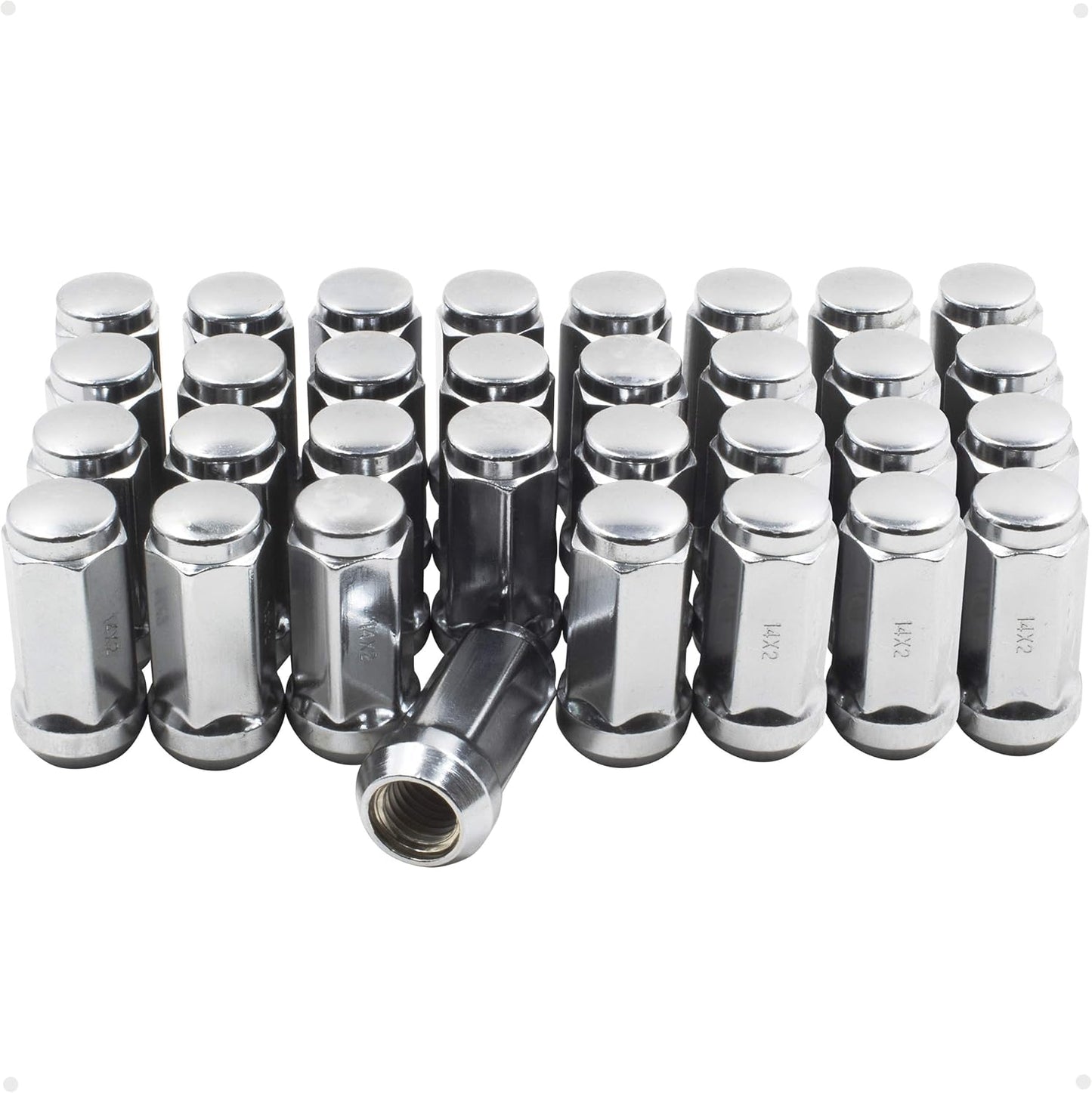 32 Pcs M14x1.5 Bulge Acorn Lug Nuts for Chevrolet and Ford