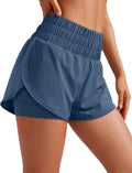 CRZ YOGA High Waisted Running Shorts 3 in - Split, Pocketed Comfort