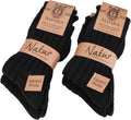 Alpaca Wool Calf Socks for Men - 4 Pairs, Extra Thick Warmth