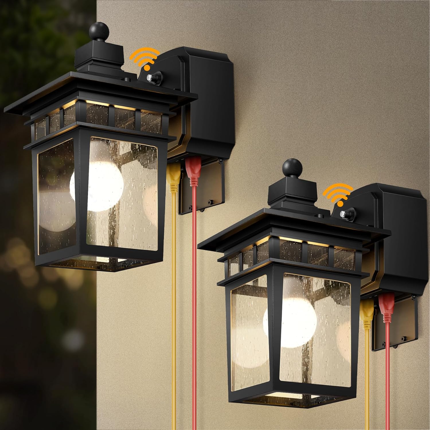 Dusk to Dawn Outdoor Light with GFCI Outlet for Easy Power Access