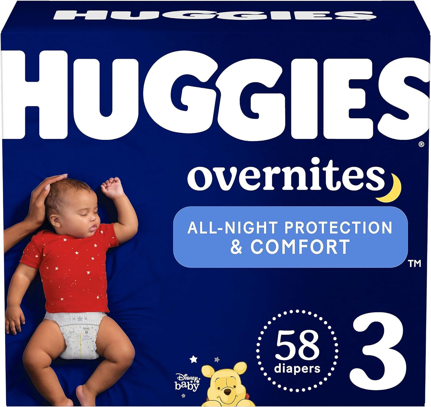 Huggies Size 3 Overnites Baby Diapers: 12-Hour Protection!